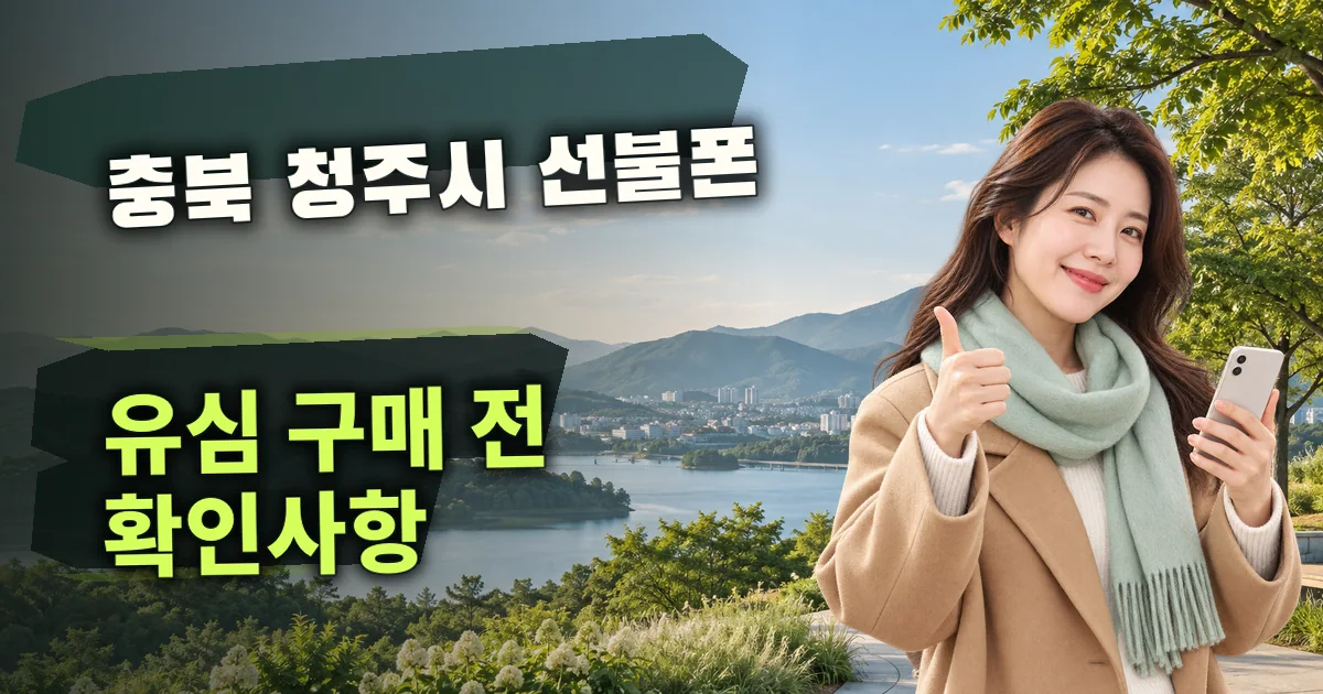 충북 청주시 선불폰 유심 구매 전 확인사항 대표 이미지