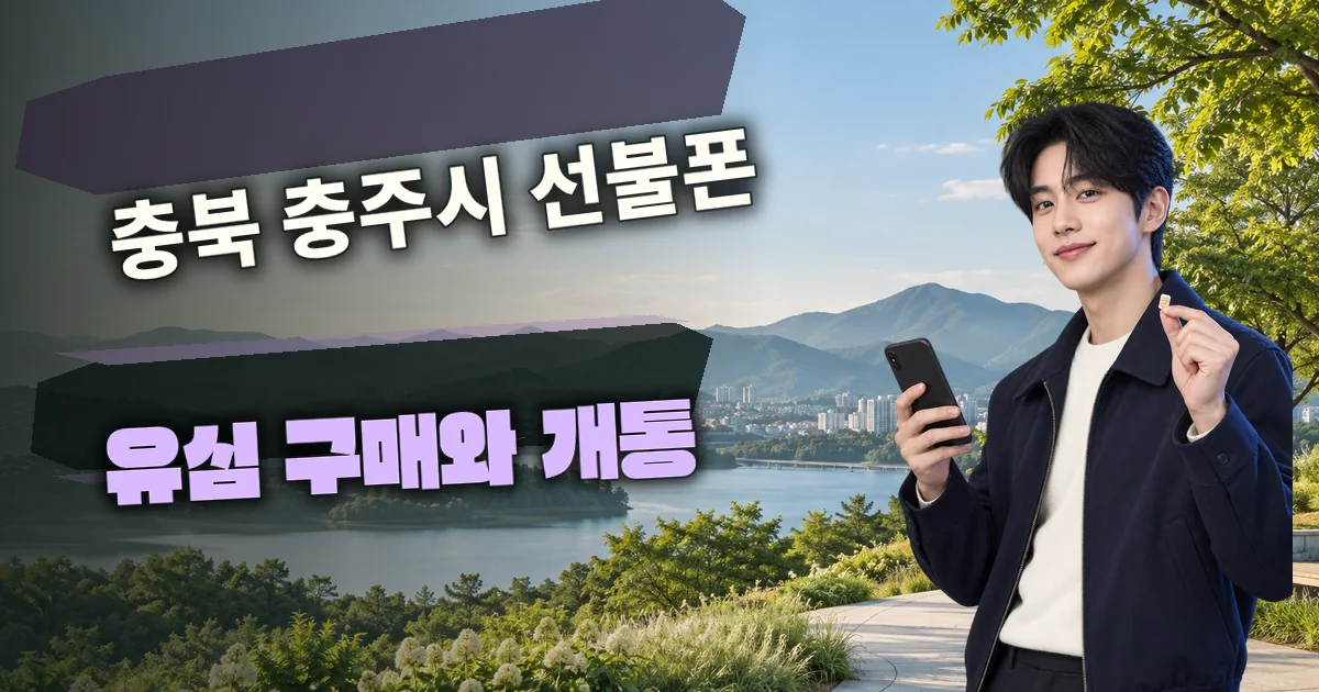 충북 충주시 선불폰 유심 구매와 개통 대표 이미지