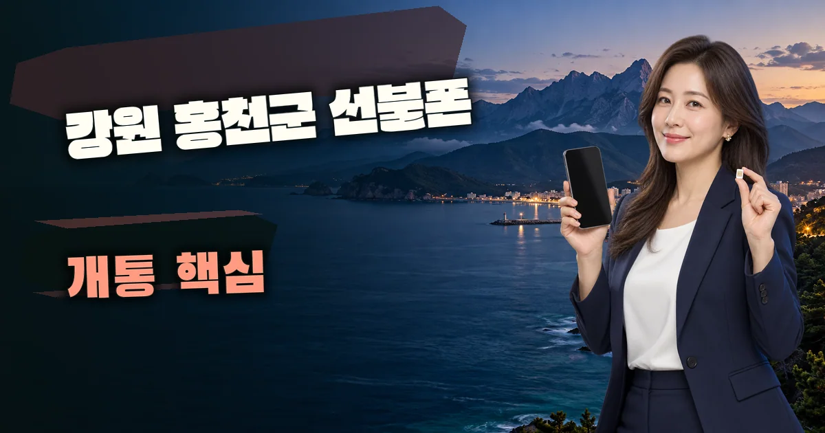 강원 홍천군 선불폰 개통 핵심 대표 이미지