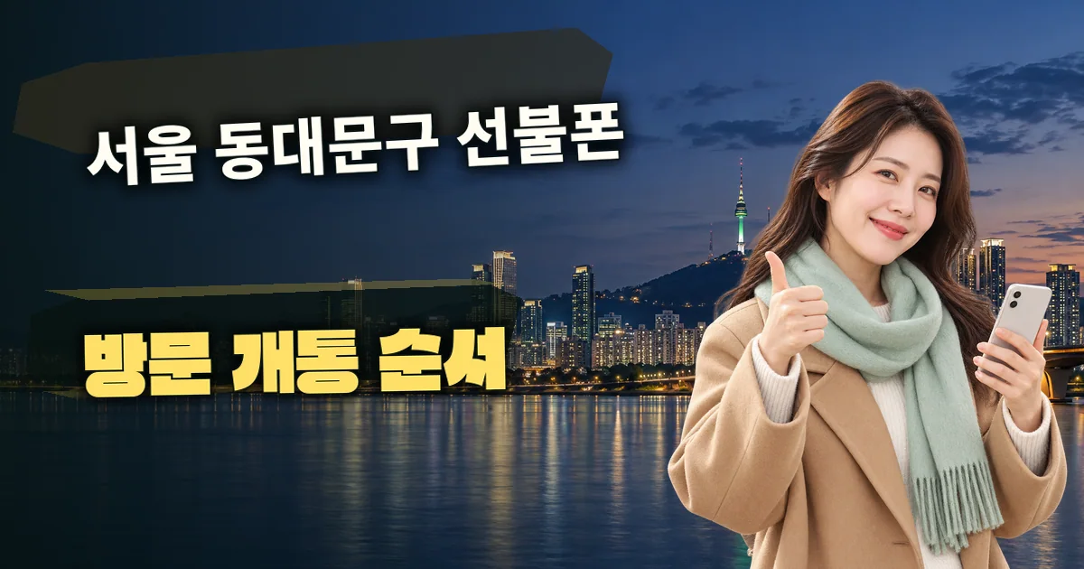 서울 동대문구 선불폰 방문 개통 순서 대표 이미지