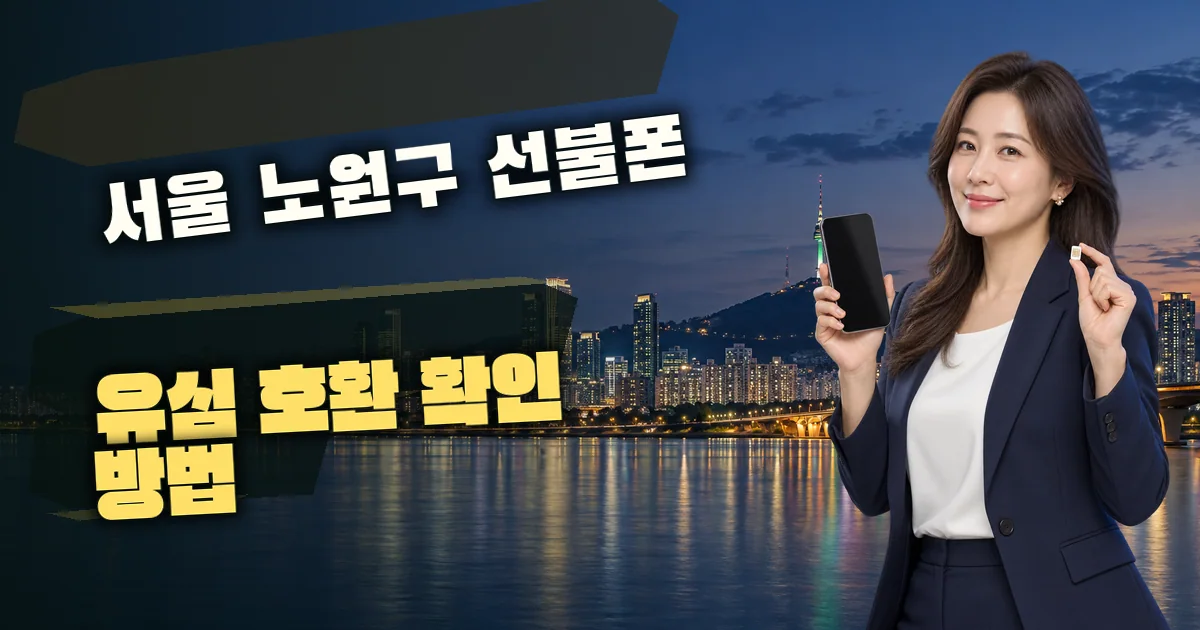 서울 노원구 선불폰 유심 호환 확인 방법 대표 이미지