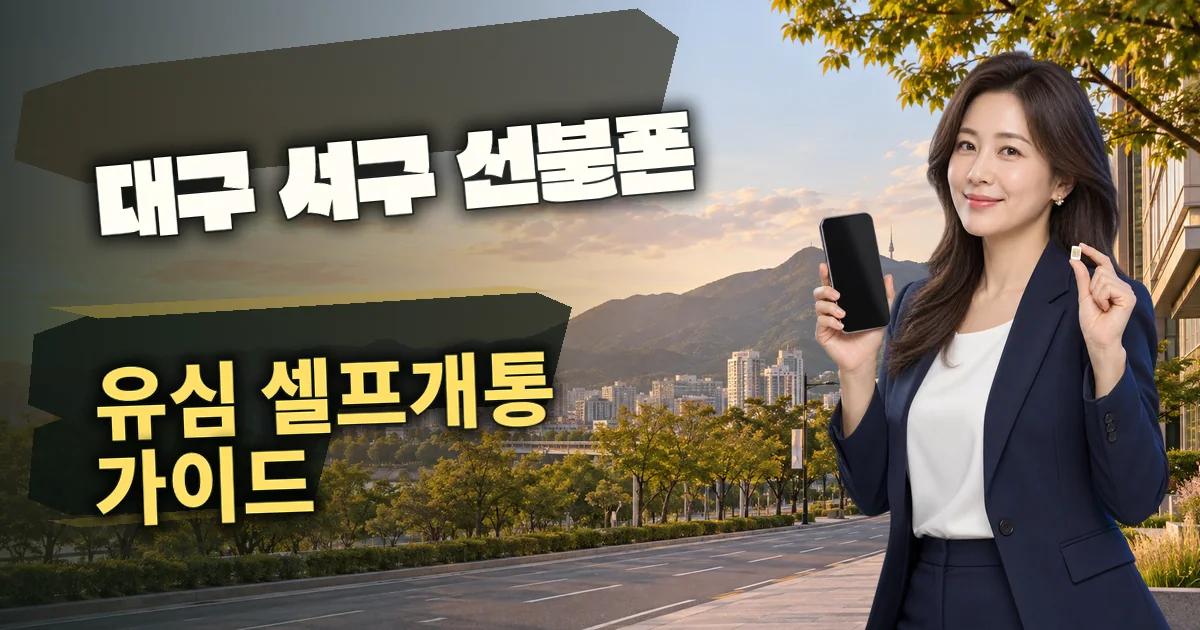 대구 서구 선불폰 유심 셀프개통 가이드 대표 이미지