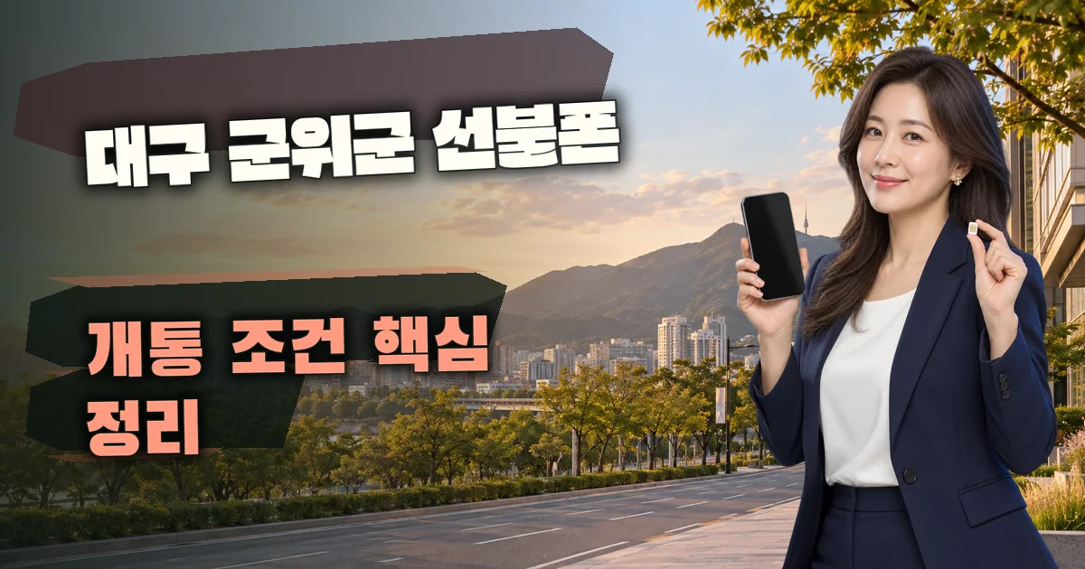대구 군위군 선불폰 개통 조건 핵심 정리 대표 이미지