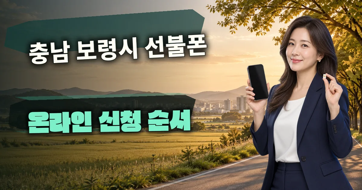 충남 보령시 선불폰 온라인 신청 순서 대표 이미지