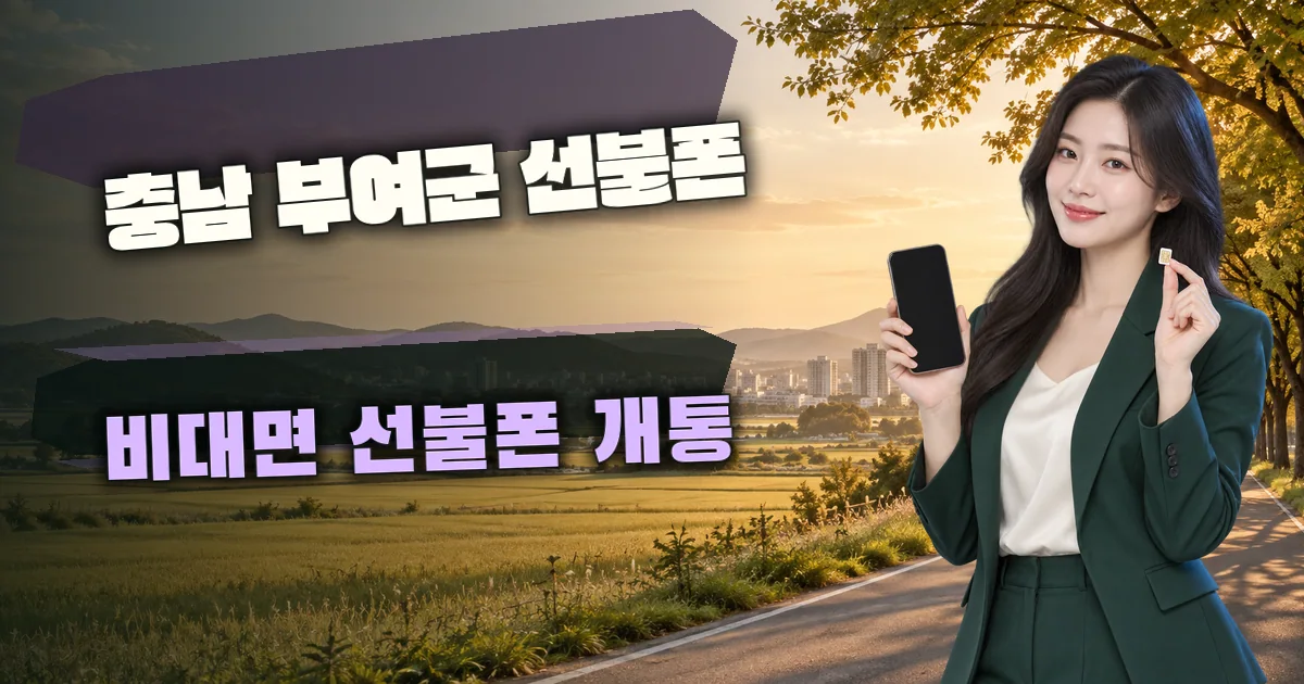 충남 부여군 선불폰 비대면 선불폰 개통 대표 이미지