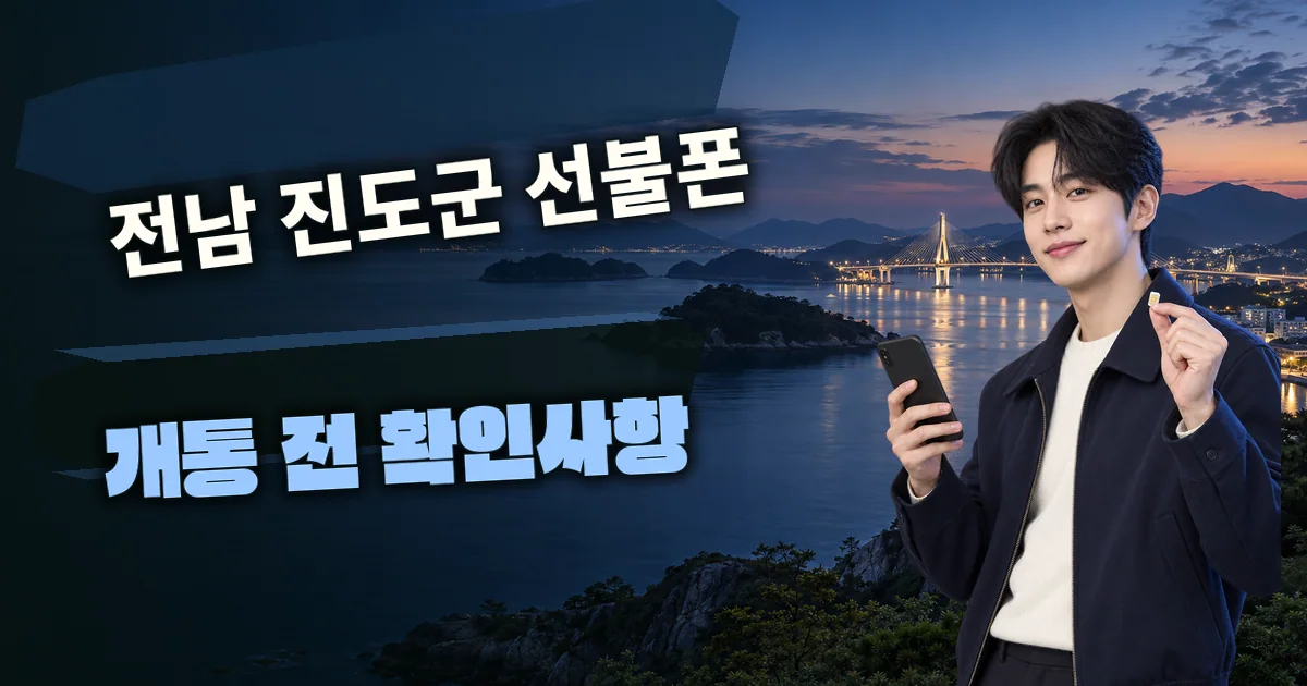 전남 진도군 선불폰 개통 전 확인사항 대표 이미지