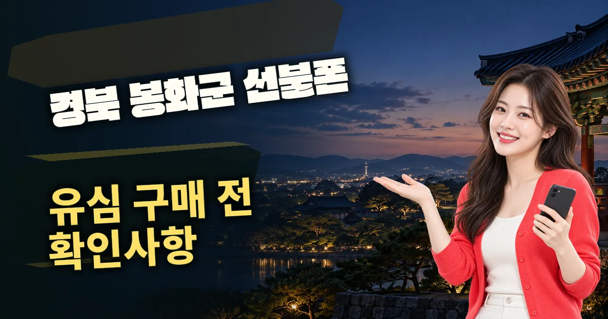경북 봉화군 선불폰 유심 구매 전 확인사항 대표 이미지