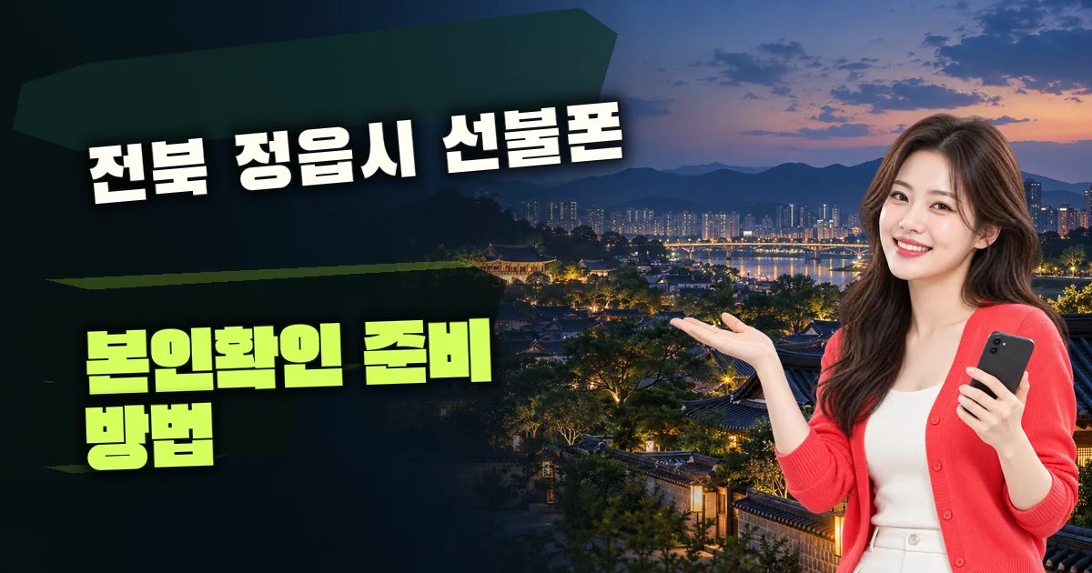 전북 정읍시 선불폰 본인확인 준비 방법 대표 이미지