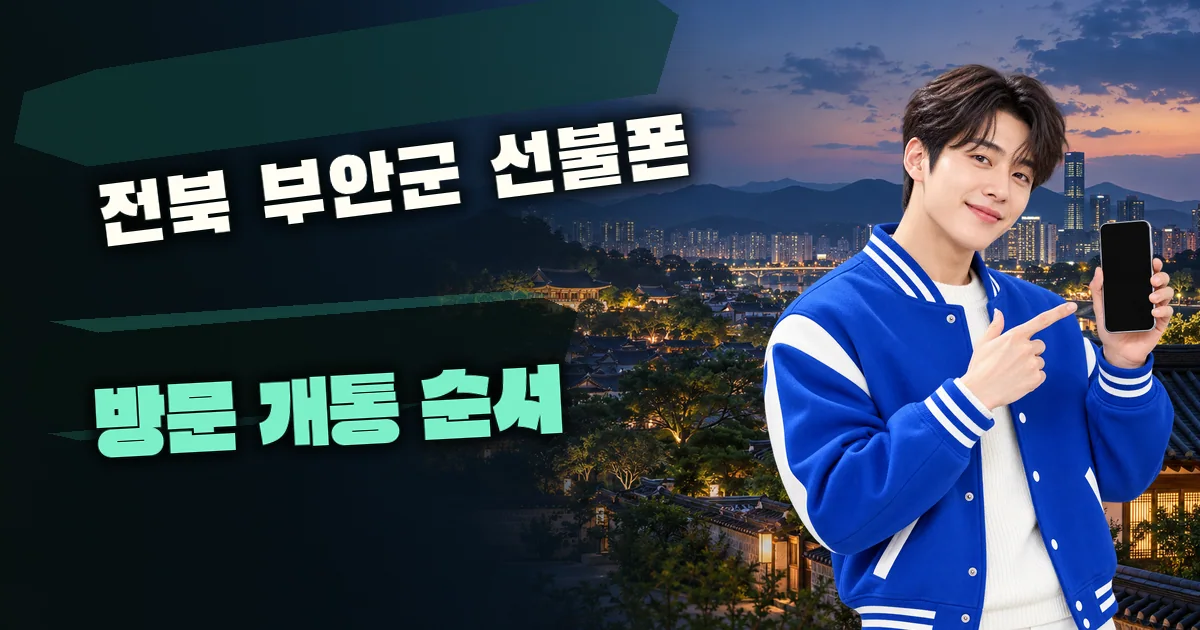 전북 부안군 선불폰 방문 개통 순서 대표 이미지