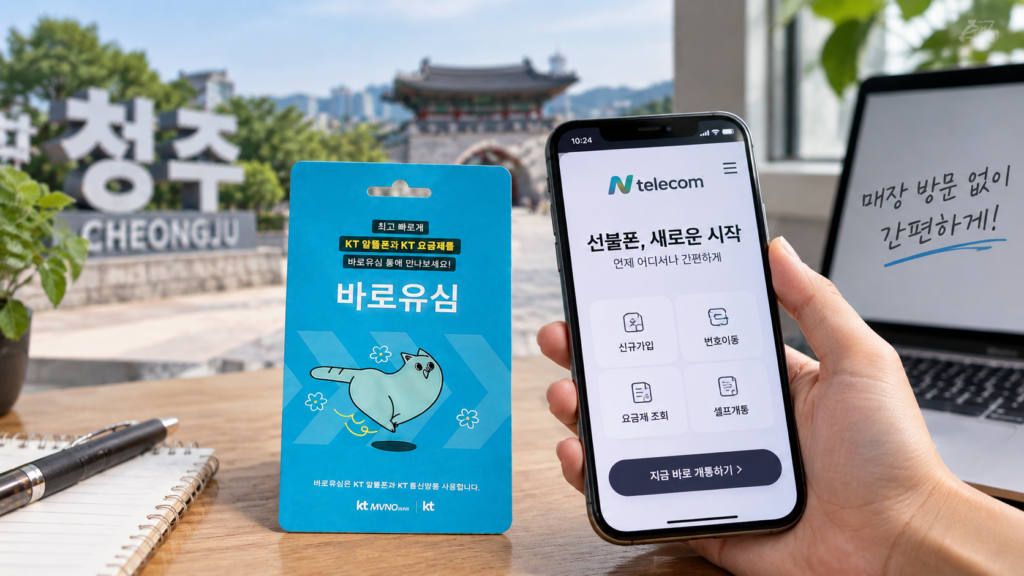 청주선불폰 매장 방문 없이 새 회선 여는 앤텔레콤 개통 방법