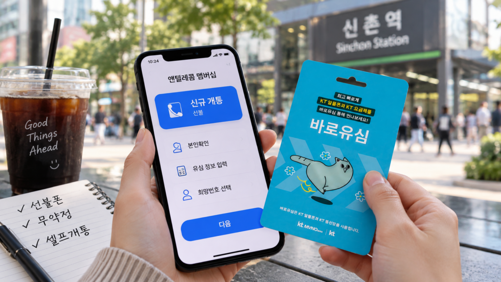 신촌선불폰 약정 없이 셀프로 새 번호 여는 개통 방법