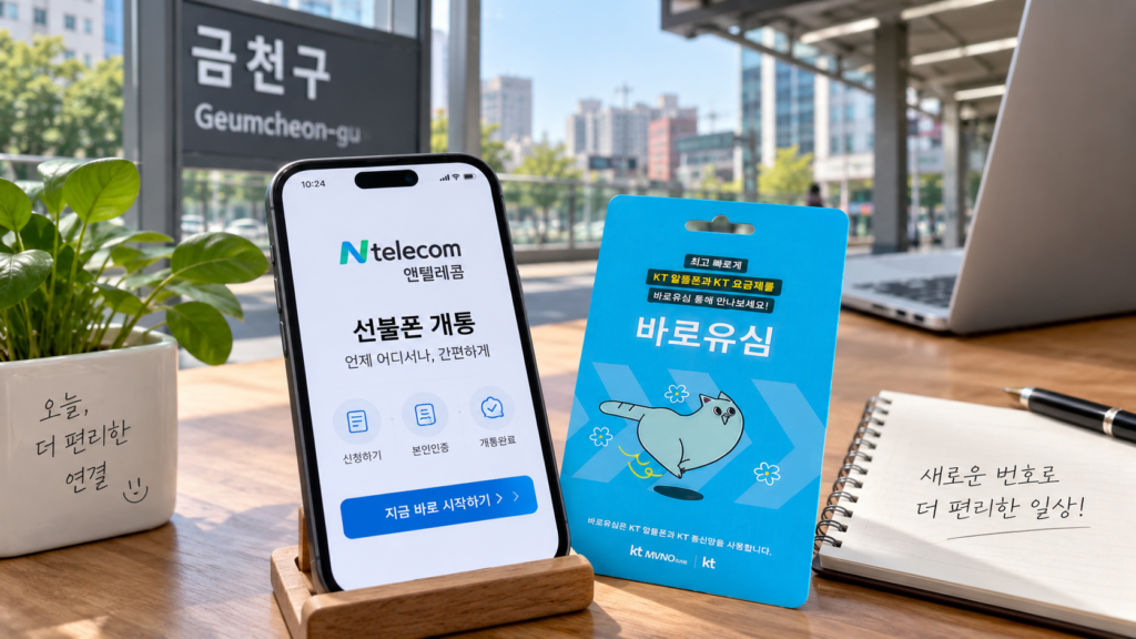 금천선불폰 앤텔레콤으로 새 번호 여는 비대면 개통 방법