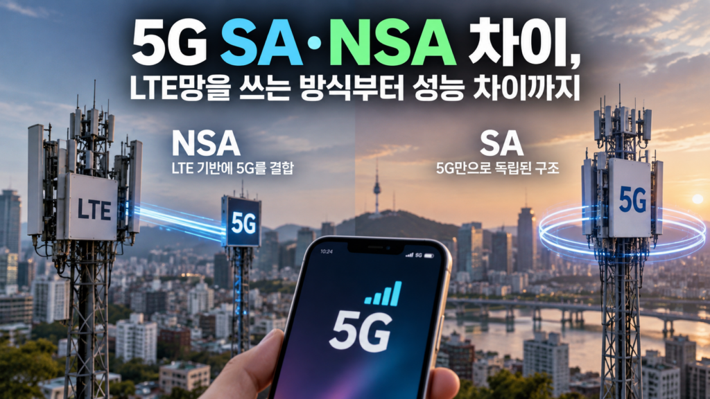 5G SA·NSA 차이, LTE망을 쓰는 방식부터 성능 차이까지