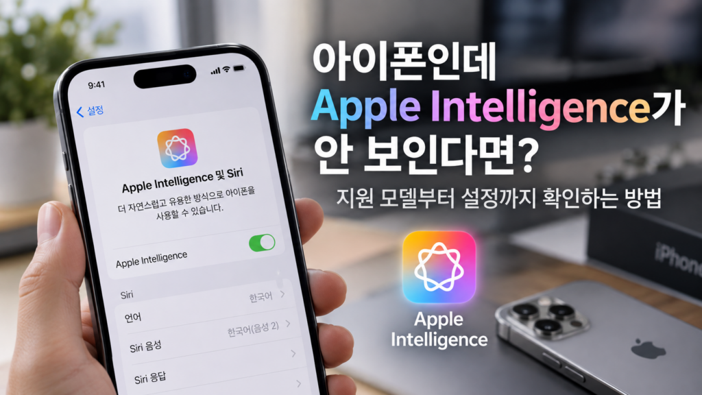 아이폰인데 Apple Intelligence가 안 보인다면? 지원 모델부터 설정까지 확인하는 방법
