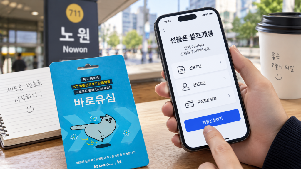 노원선불폰 대리점 방문 없이 직접 새 번호 여는 셀프개통 방법
