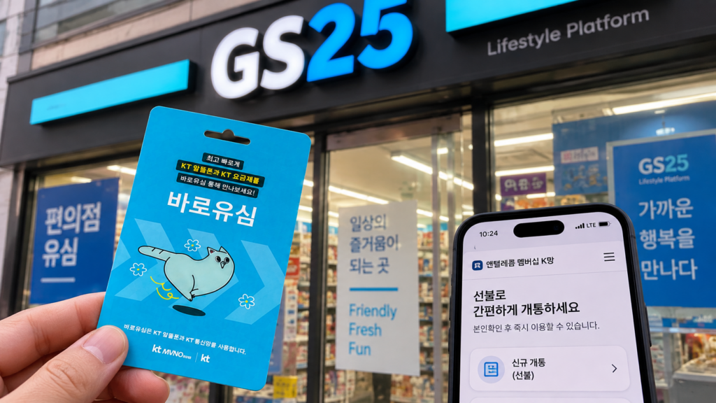 GS25 편의점 유심 개통 가능한 이유와 선불유심 신청 기준