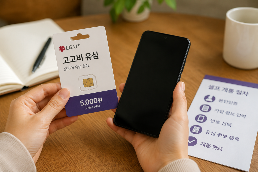 다이소 선불폰 고고비 유심으로 준비하는 셀프개통 절차