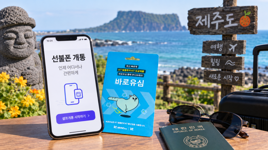 제주선불폰 매장에 가지 않고 모바일로 새 번호 여는 개통 방법