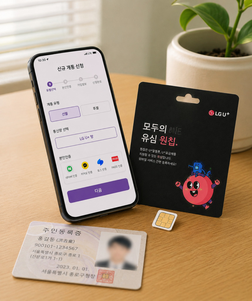 LG 선불폰 원칩으로 본인명의 회선 여는 개통 절차