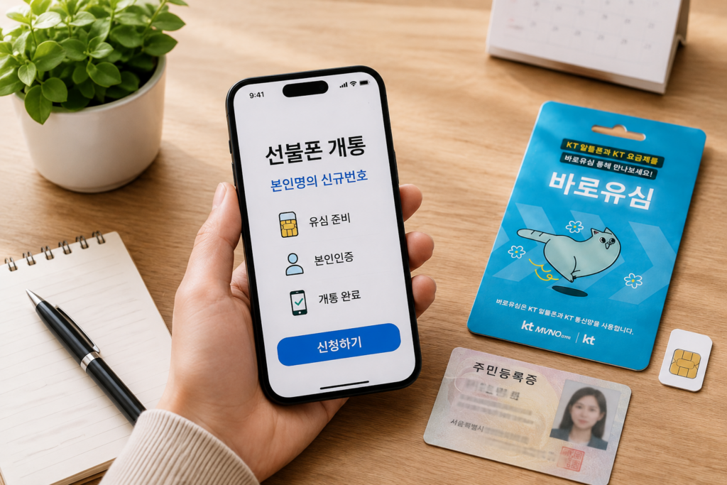 성북선불폰 후불 회선과 별도로 모바일에서 여는 개통 방법