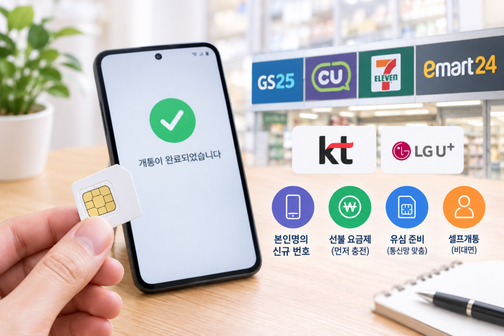알뜰폰 선불폰 바로 개통할 수 있는 이유와 개통 방법