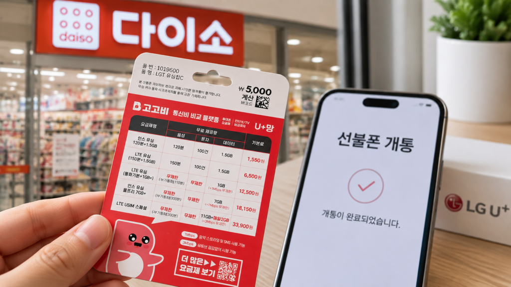 다이소 고고비 유심으로 선불폰 개통이 되는 이유와 신청 기준