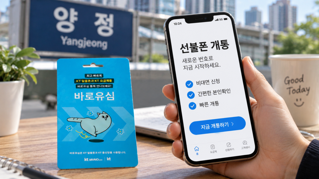 양정선불폰 휴대폰에서 새 번호 여는 모바일 개통 방법