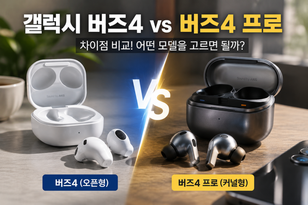 갤럭시 버즈4 vs 버즈4 프로 차이, 어떤 모델을 고르면 될까
