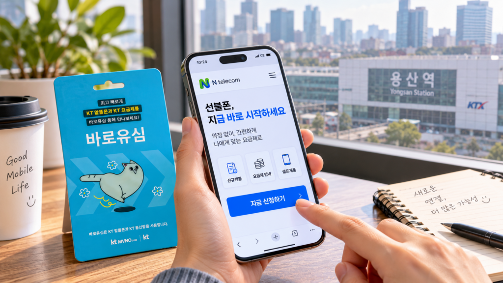 용산선불폰 매장에 가지 않고 온라인으로 새 번호 여는 개통 방법