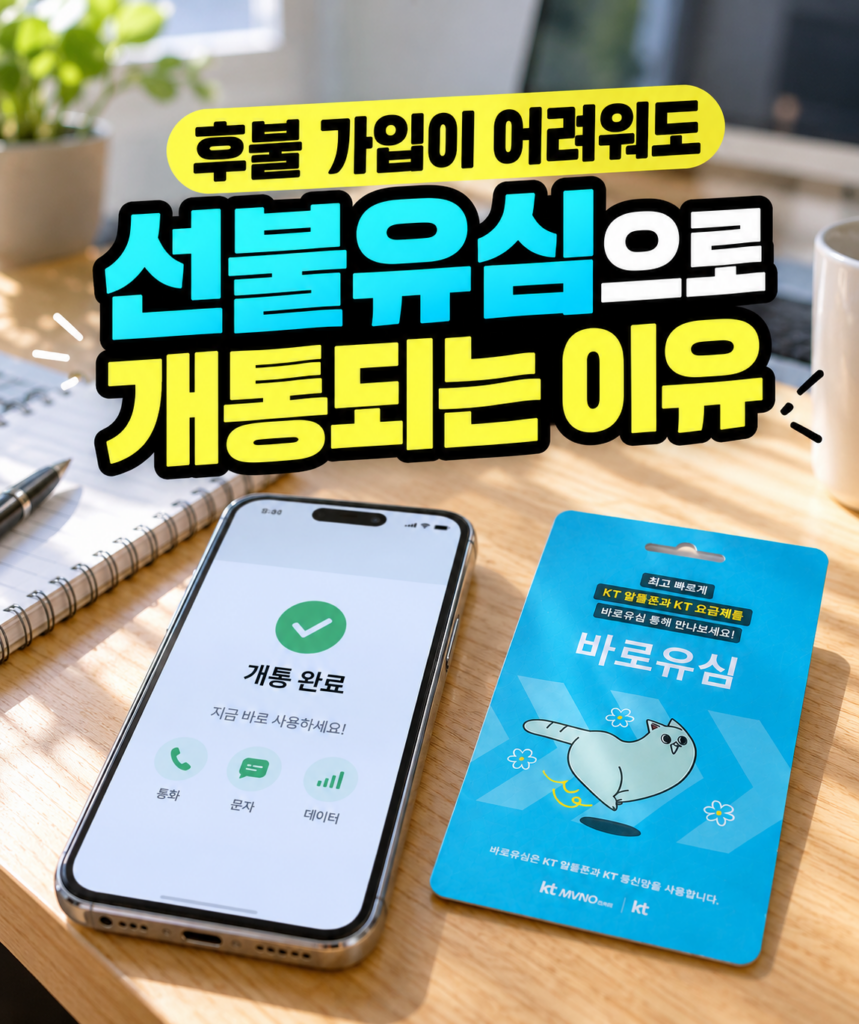알뜰폰 선불요금제 후불 가입이 어려워도 선불유심으로 개통되는 이유