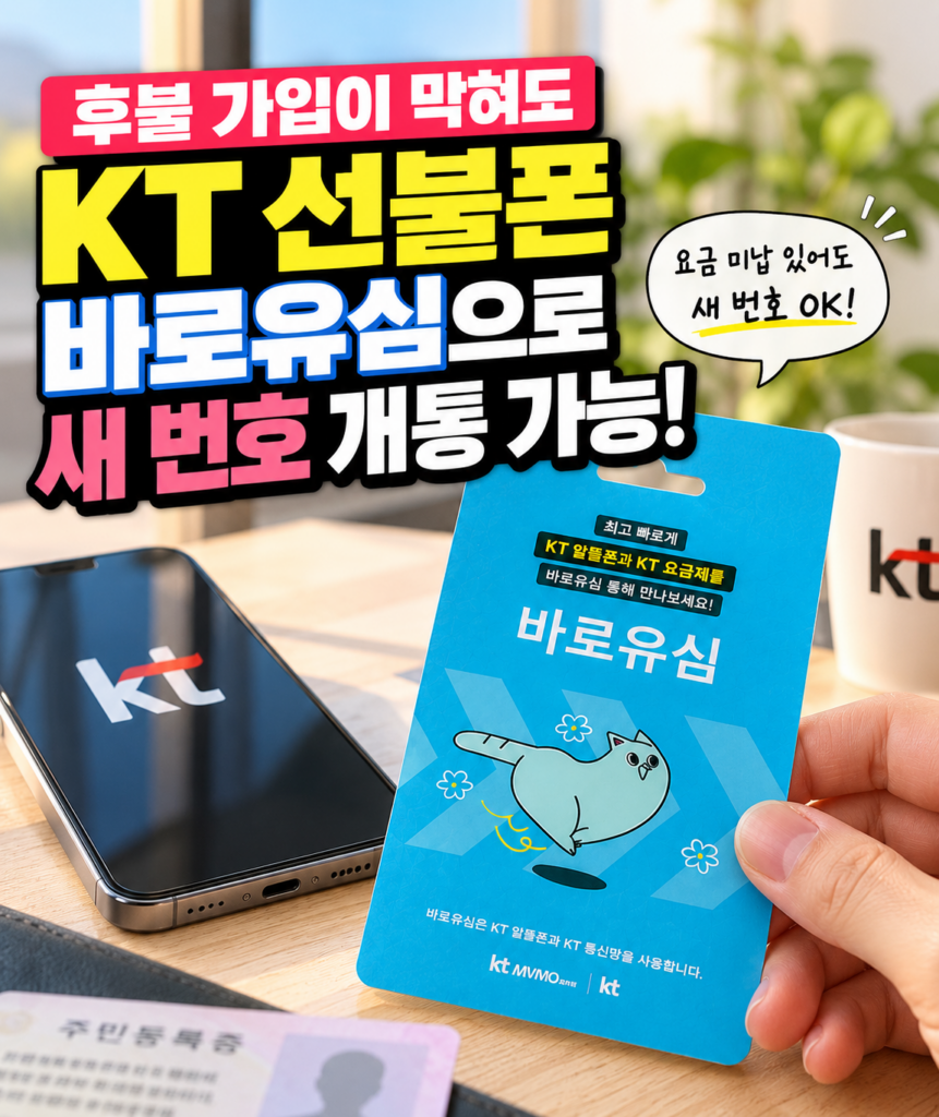 KT 선불폰 후불 가입이 막혀도 바로유심으로 새 번호를 개통할 수 있는 이유