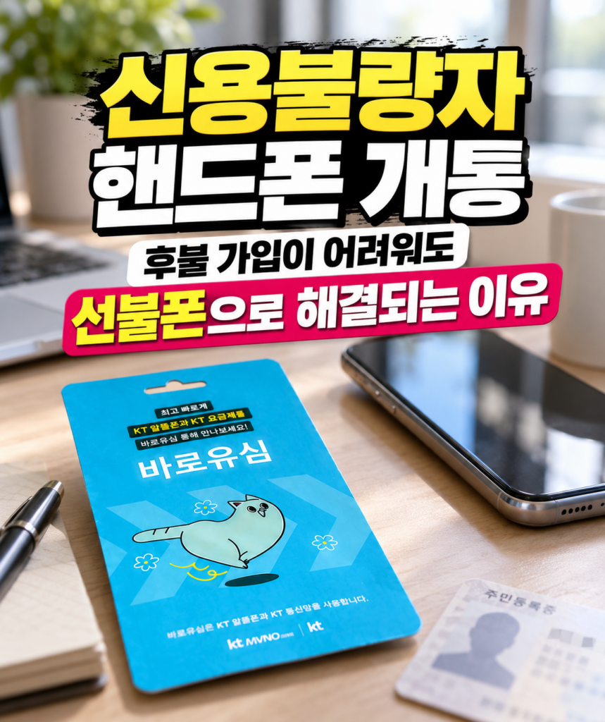 신용불량자 핸드폰 개통 후불 가입이 어려워도 선불폰으로 해결되는 이유