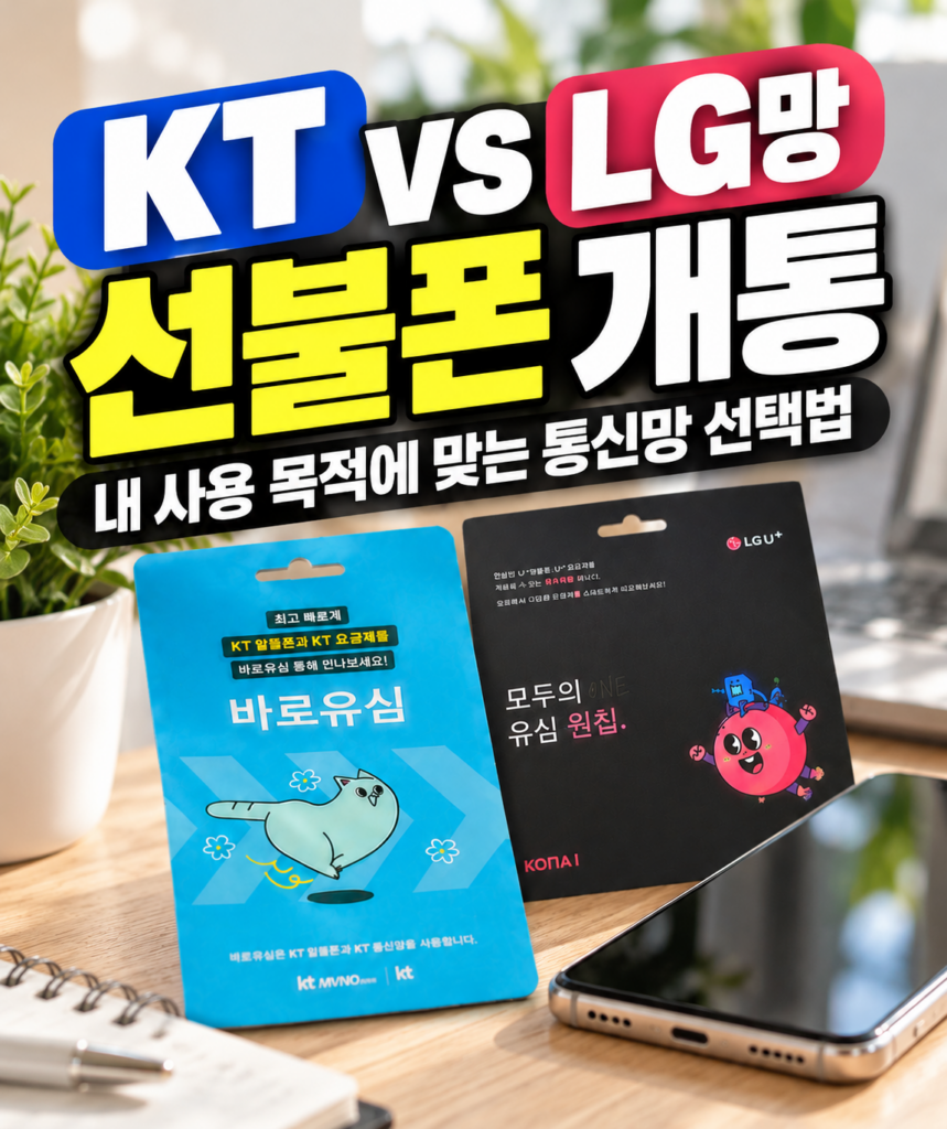 ## KT 선불폰 개통과 LG망 차이, 내 사용 목적에 맞는 통신망 선택법