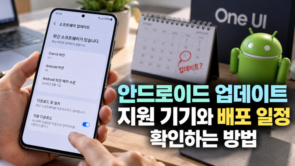 안드로이드 업데이트 지원 기기와 배포 일정 확인하는 방법